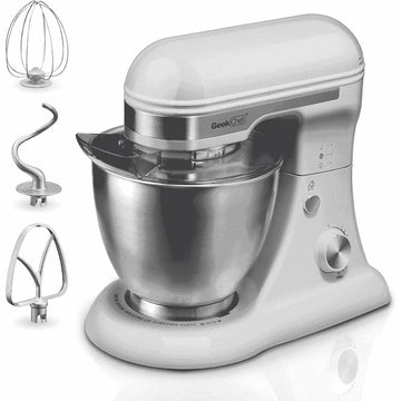 Electric Stand Mixer, 4.8QT 12 Speeds Tilt-head Food Mixer with Dough Hook, Whisk, Beater, Bowl, Rotary Knob Kitchen