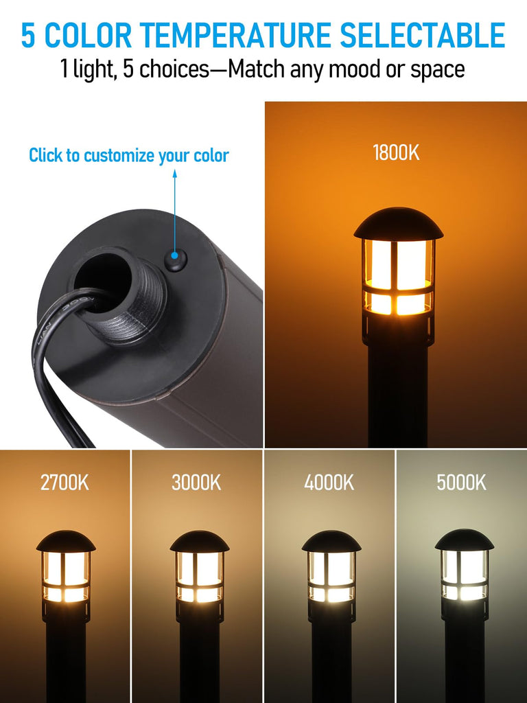 5CCT Low Voltage Landscape Pathway Lights, 3W