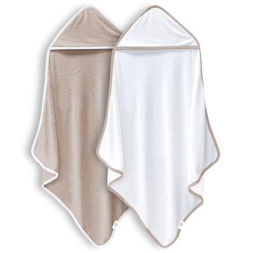 2 Pack Baby Bath Towel - Rayon Made from Bamboo, Ultra Soft Hooded Towels for Kids - X Large Size for 0-7 Yrs