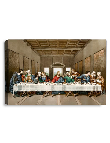 Last Supper Canvas Wall Art, Leonardo da Vinci, 18x12 in