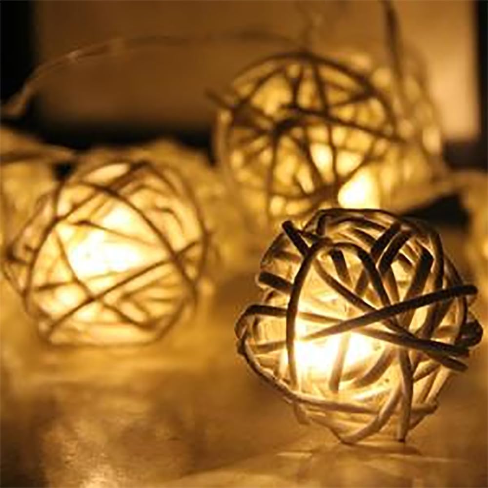 Inch Gold Wicker Rattan Balls Fade Resistant Decorative Orbs Decor Wedding Centerpiece Bowls Vase Fillers - Set of 12