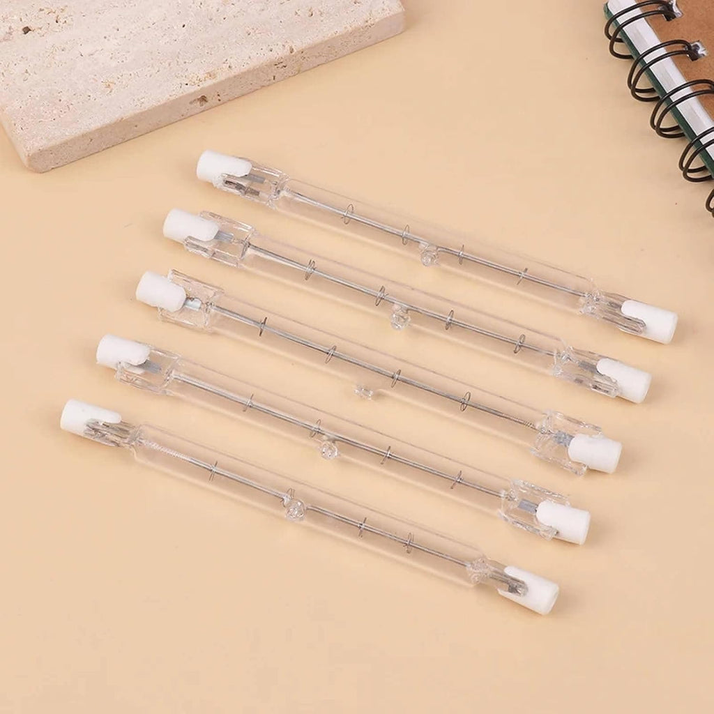 R7S Halogen Bulb T3 J-Type 2700K Warm White, Dimmable, 2000H Lifespan 6PCS 110V 118MM-100W