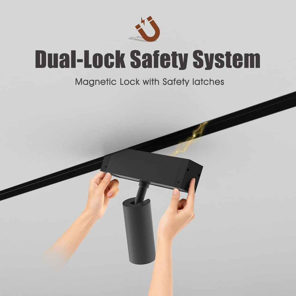 2 Pack 3.3FT Magnetic Track Rail, 24V Recessed Low Voltage Lighting