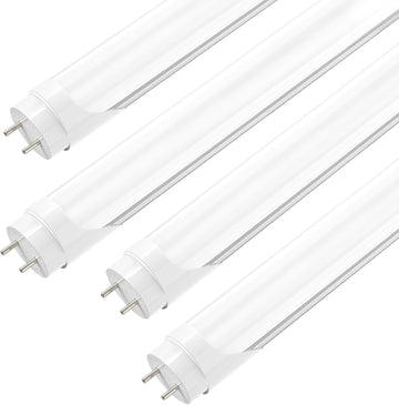 4 Pack T8 LED Bulbs 4 Foot, 24W 3200LM,6000K, Type A+B