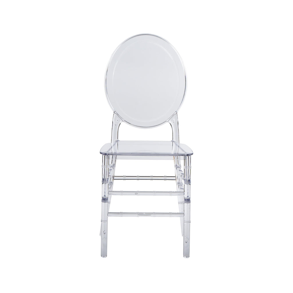 Ballroom Ghost Chairs, Stackable Acrylic, Modern, Set of 2, Clear