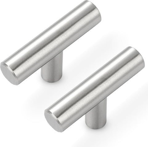 30 Pack Cabinet Knobs Brushed Nickel Cabinet Handles, Stainless Steel Single Hole Kitchen Cabinet Knobs Silver Cabinet
