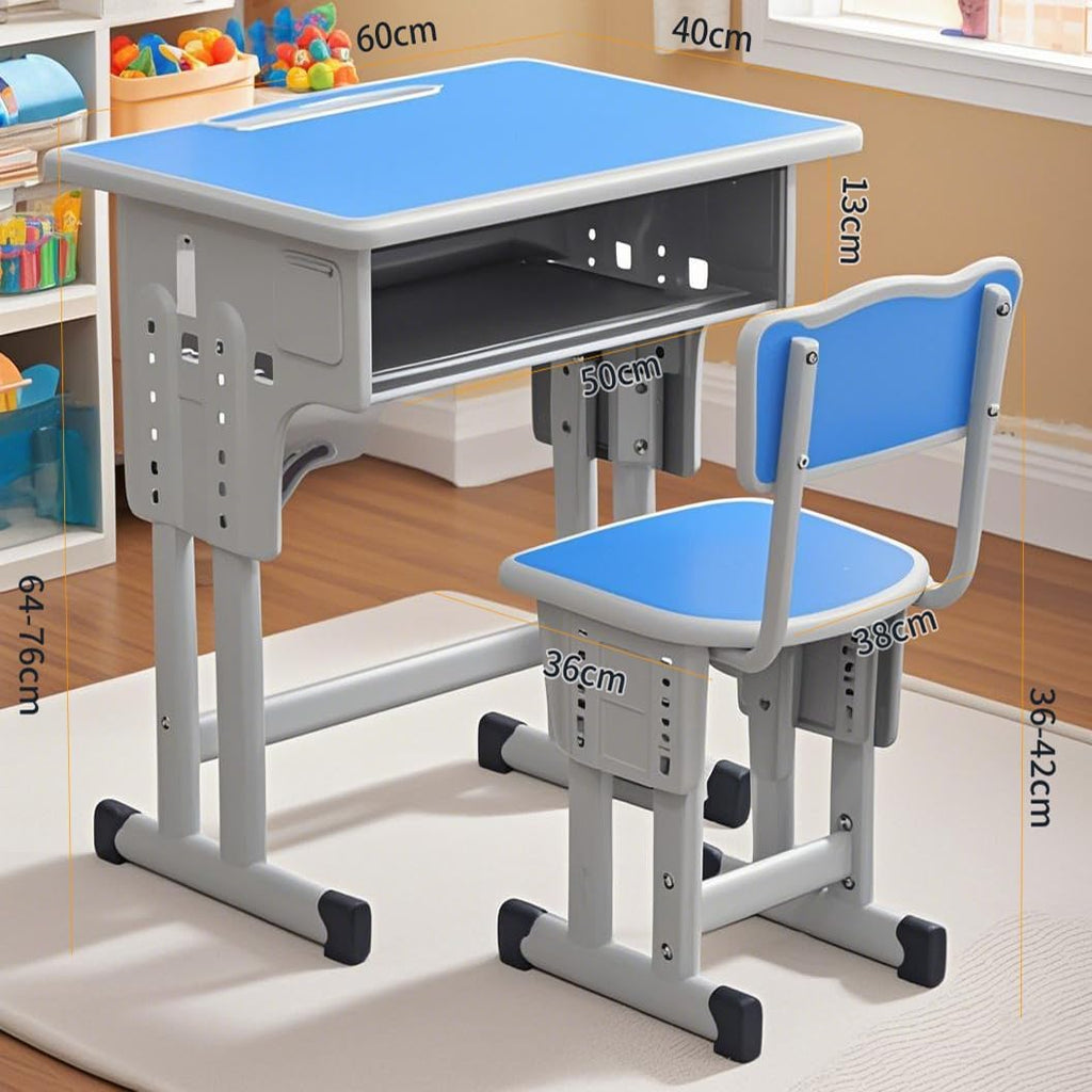 Kids Desk and Chair Set for Boys Girl Study Home School, Blue