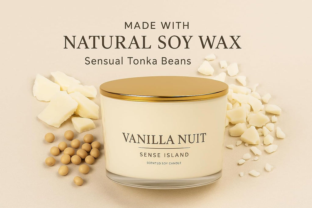 Luxury Vanilla Soy Candles, Large 3 Wick Jar Candle - Set of 106