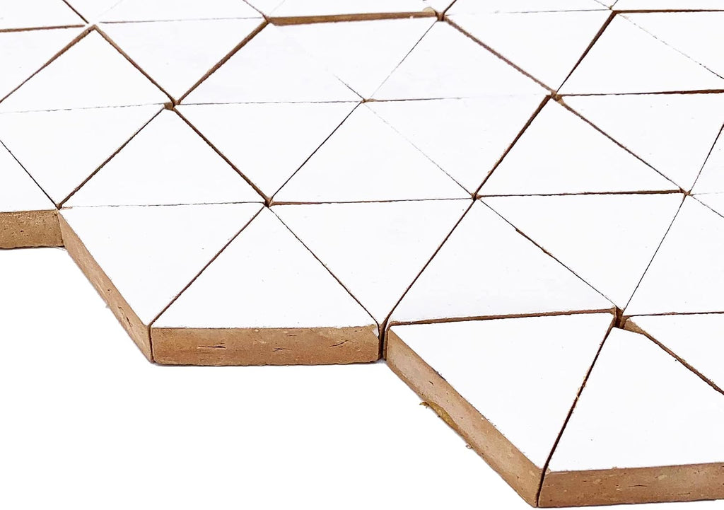 Mosaic & Tile House CCM04-01 Giza Contemporary Zellige Panels, White