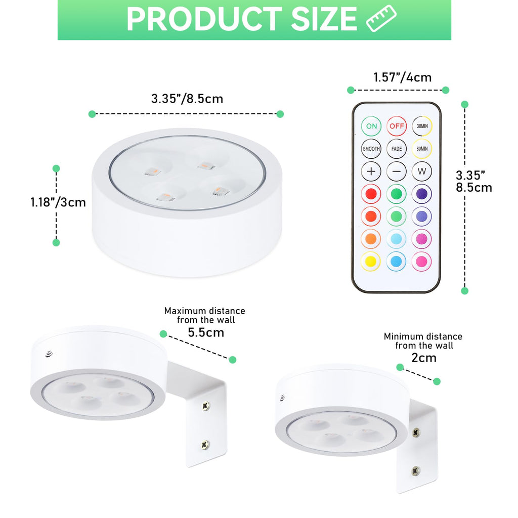 Picture Light Battery Operated with Remote,13 Color Dimmable and Timer Painting Light, Art Display Light