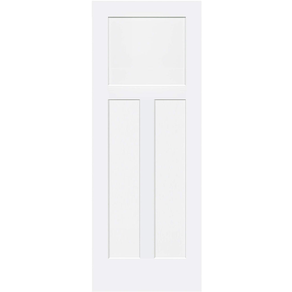 1+2 Panels Door, Interior Slab Shaker White (32x80)