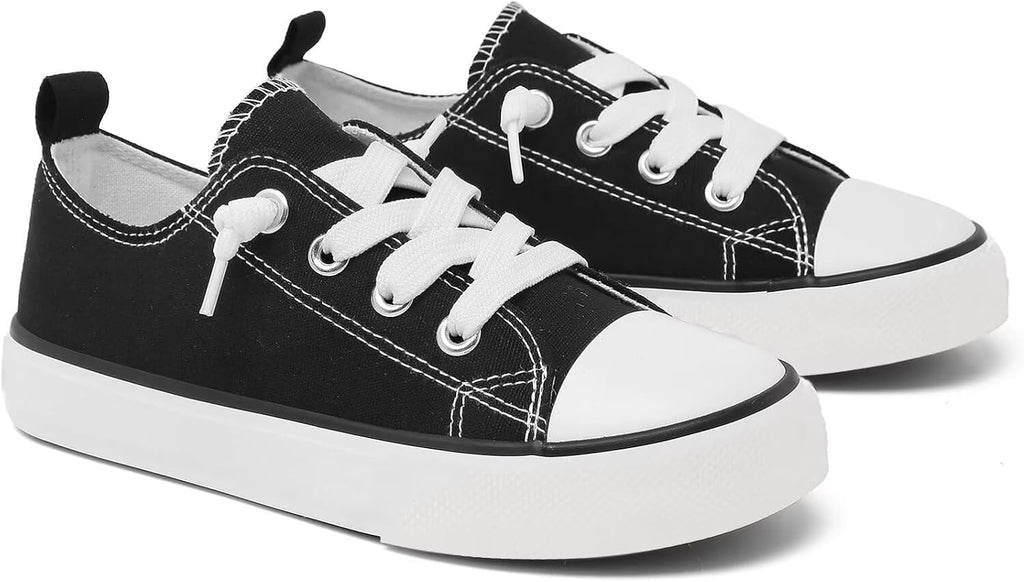 Toddler Little Kid Cushioned Canvas Shoes Slip On Sneakers Soft and Durable