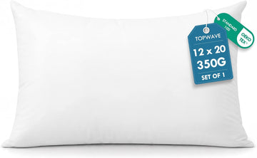 12x20 Lumbar Pillow Insert, Fluffy Decorative Pillow for Couch Sofa