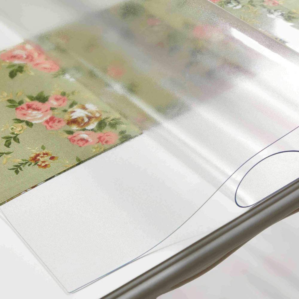Frosted PVC Table Cover Protector 18 x 48 Inch 1.5mm Thick