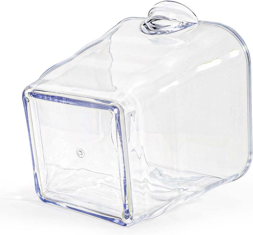 Square Ice Bucket, 4 Liter Plastic Champagne Bucket for Parties, Clear Beverage Tub with Handle Outdoor Bars, Patio