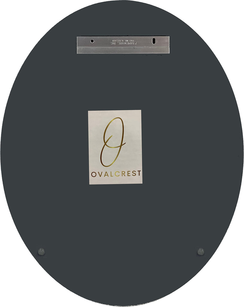 24" x 30" Clare Oval Frameless Mirror with Premium Beveled Edge | Frameless Bathroom Mirror | Modern Home Décor