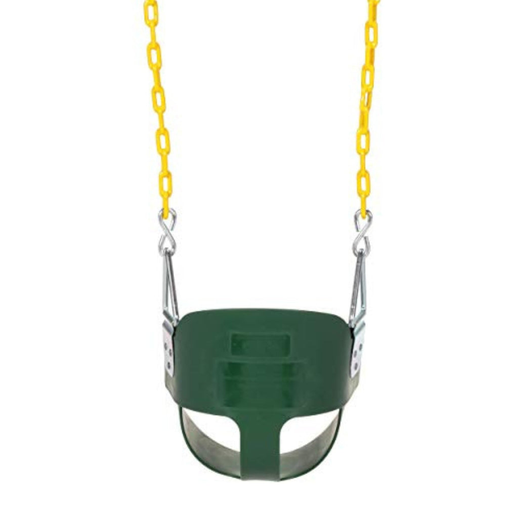 High Back Half Bucket Toddler Swing Seat, Green