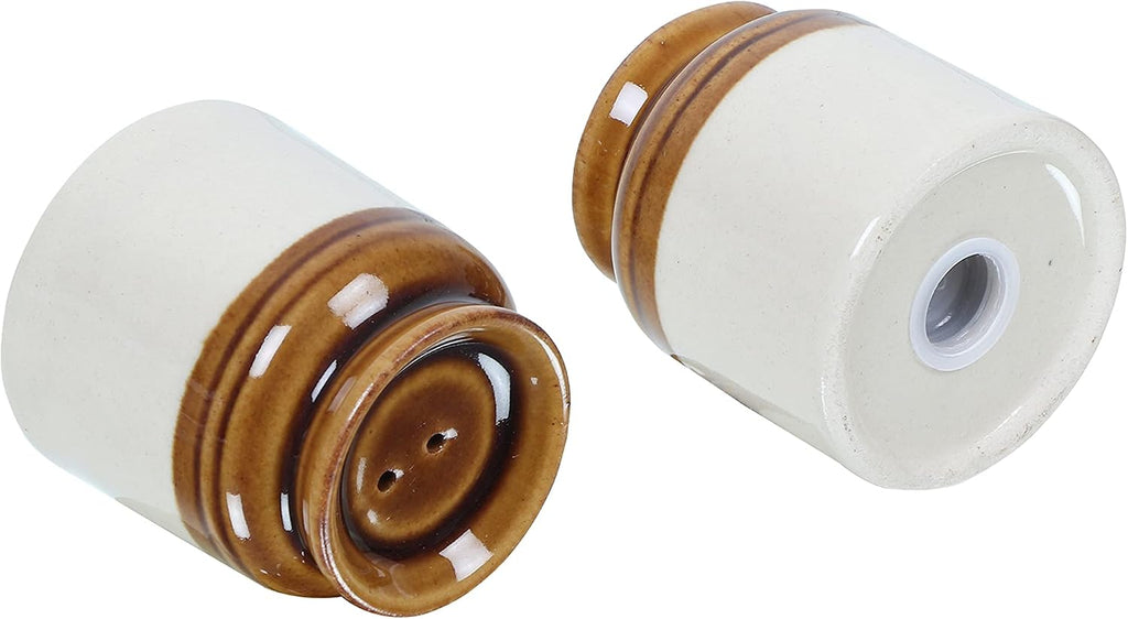 Salt & Pepper Shakers - Vintage Ceramic Salt & Pepper Shaker Set - Retro Farmhouse Home Decorative Jar Dispenser(Set - Set of 2