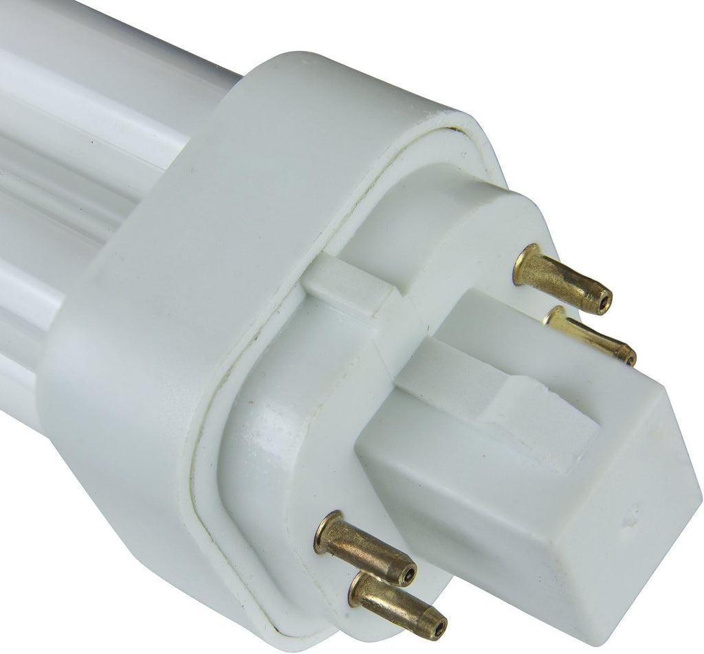 PLD Double U-Shaped Twin Tube CFL Bulbs 13W 780 Lumens Plug-in G24Q-1 4-Pin Base 6500K Daylight Pack of 10- Compact