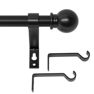 Curtain Rods for Windows 48 to 88, Heavy Duty 5/8 Diameter Curtain Rod Set, Decorative Standard Drapery Rod