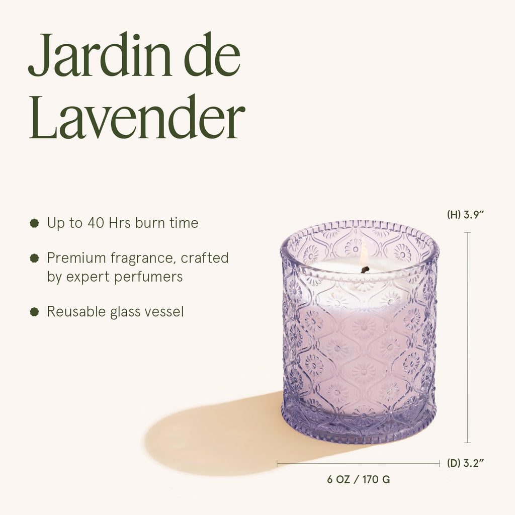 Lilac Fresh Scented Candles, Soy Wax 40 Hrs