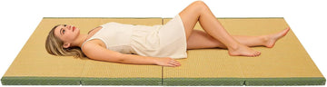 Japanese Tatami Mat, Foldable Tatami Mattress (Green, 78.7"L x 35.4"W)