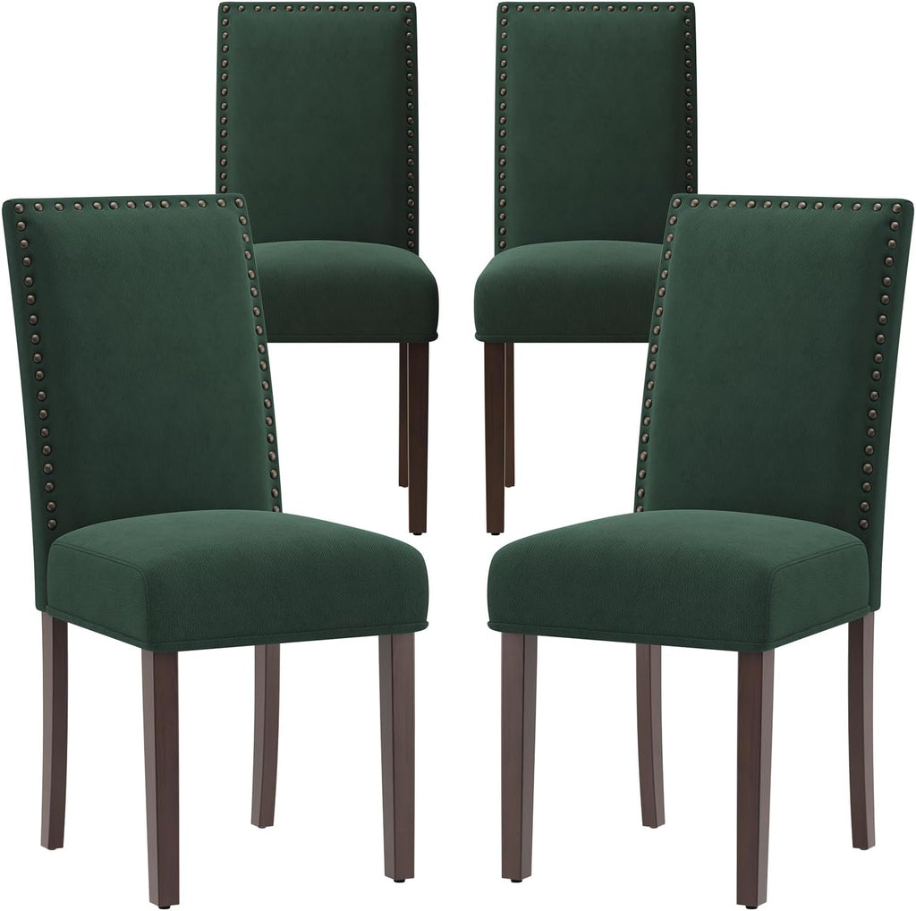 Green Velvet Dining Chairs Set of 4