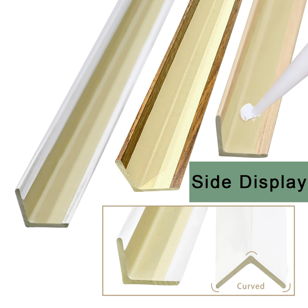9Pcs 48" Wall Corner Protector,Wood Grain Wall Edge Strip Guards Trim,Oak