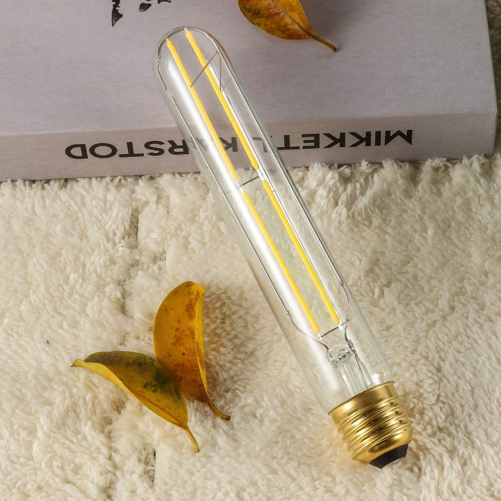 T10 Led Bulb Dimmable 6W Led E26 Tubular Bulbs Soft White 3000K 60 Watt