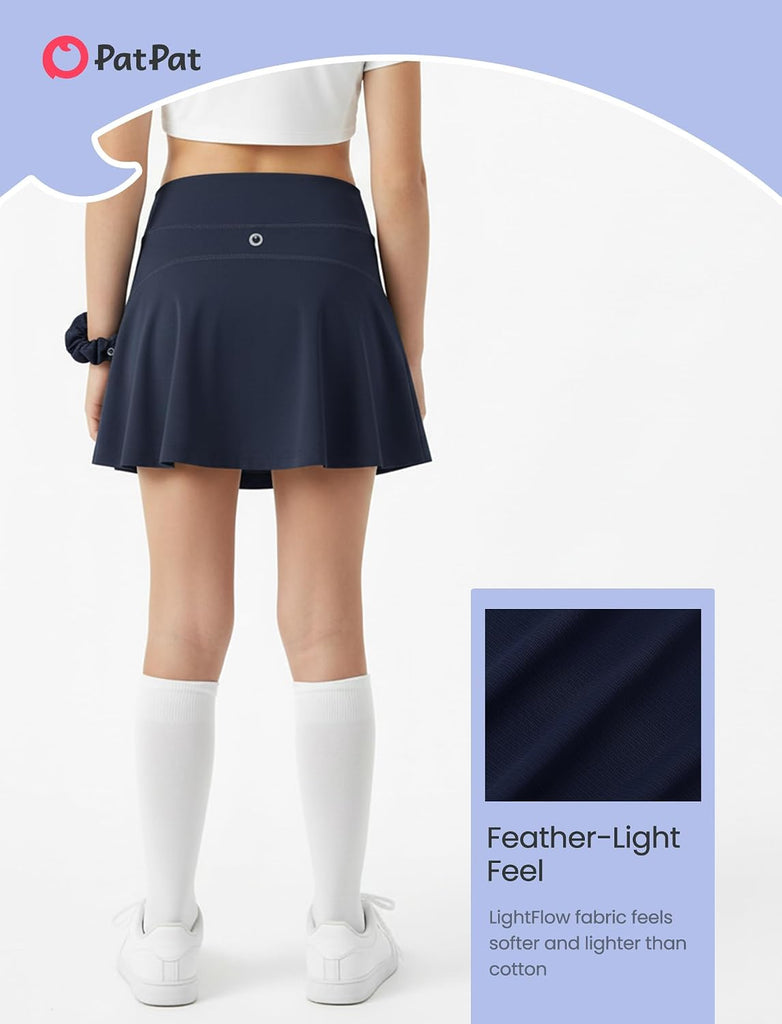 Girls Tennis Skirt Athletic Skort with Shorts & Pocket