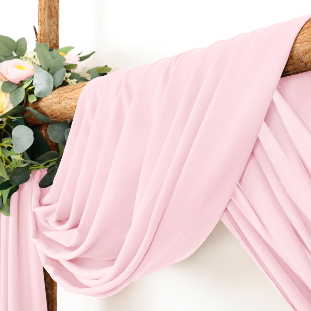 Wedding Arch Draping Fabric 30'' x 18FT Sheer Chiffon Arch Drape Backdrop