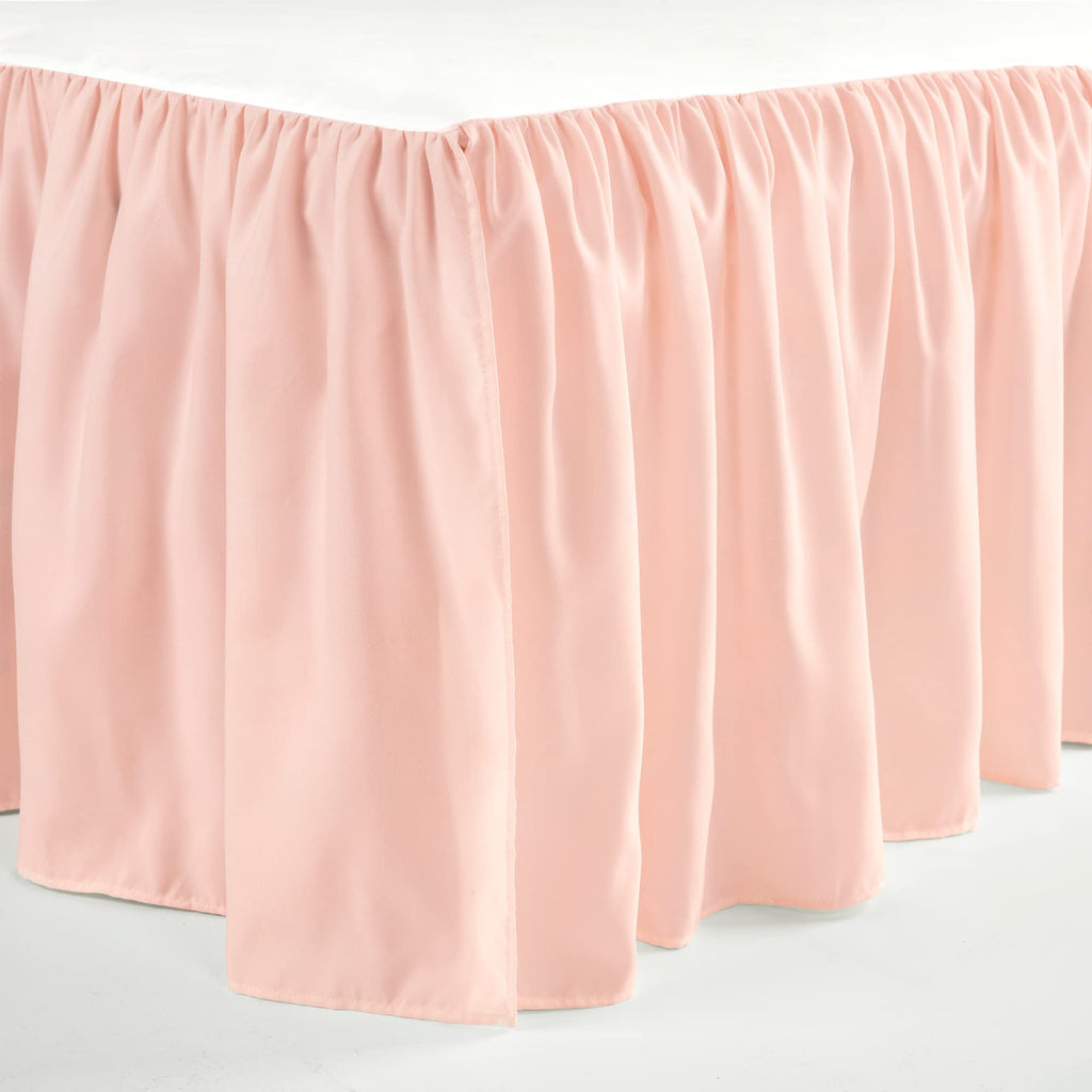 Ruffle Crib Skirt, 16" Drop, Pink