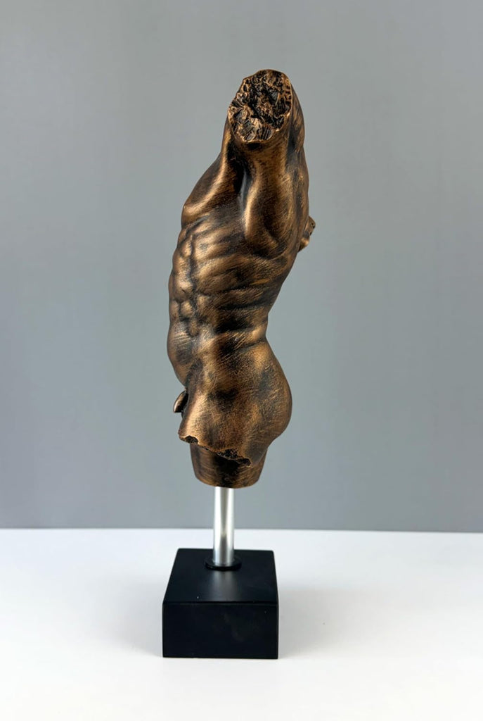 Male Torso Statue, 37cm - 14.5", Greek Mythology, Statue Decor, Sculpture Art (Bronze)