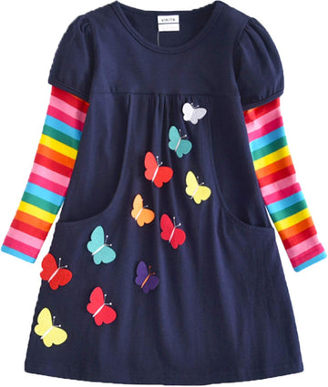 Winter Girls Dresses Toddler Girl Clothes Long Sleeve School Outfits for Kids
