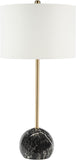 Kyrene Contemporary Gold/Black Marble 32-inch Table Lamp (LED Bulb Included)
