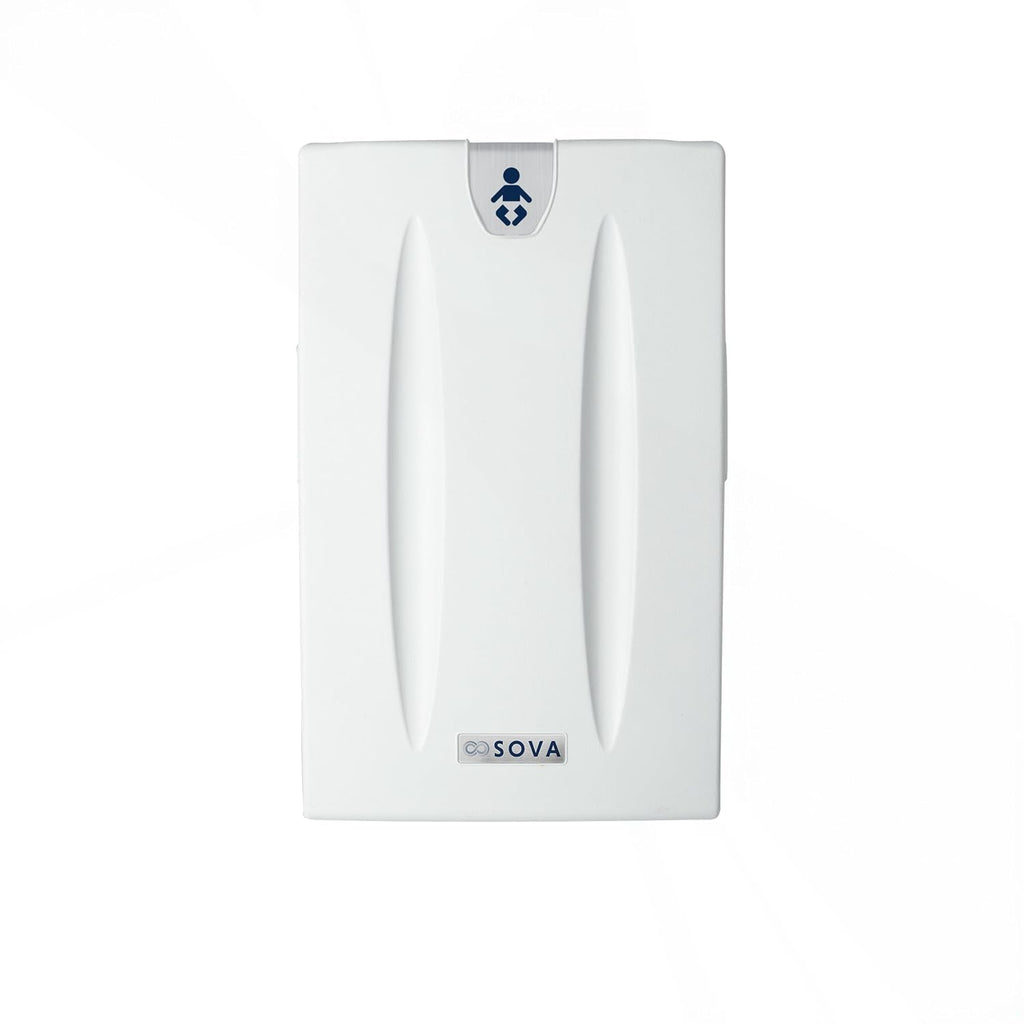 Origin Vertical Changing Station, Surface Mount, EZ Mount, Light Gray | Slim vertical wall-mount HDPE; steel hinge;