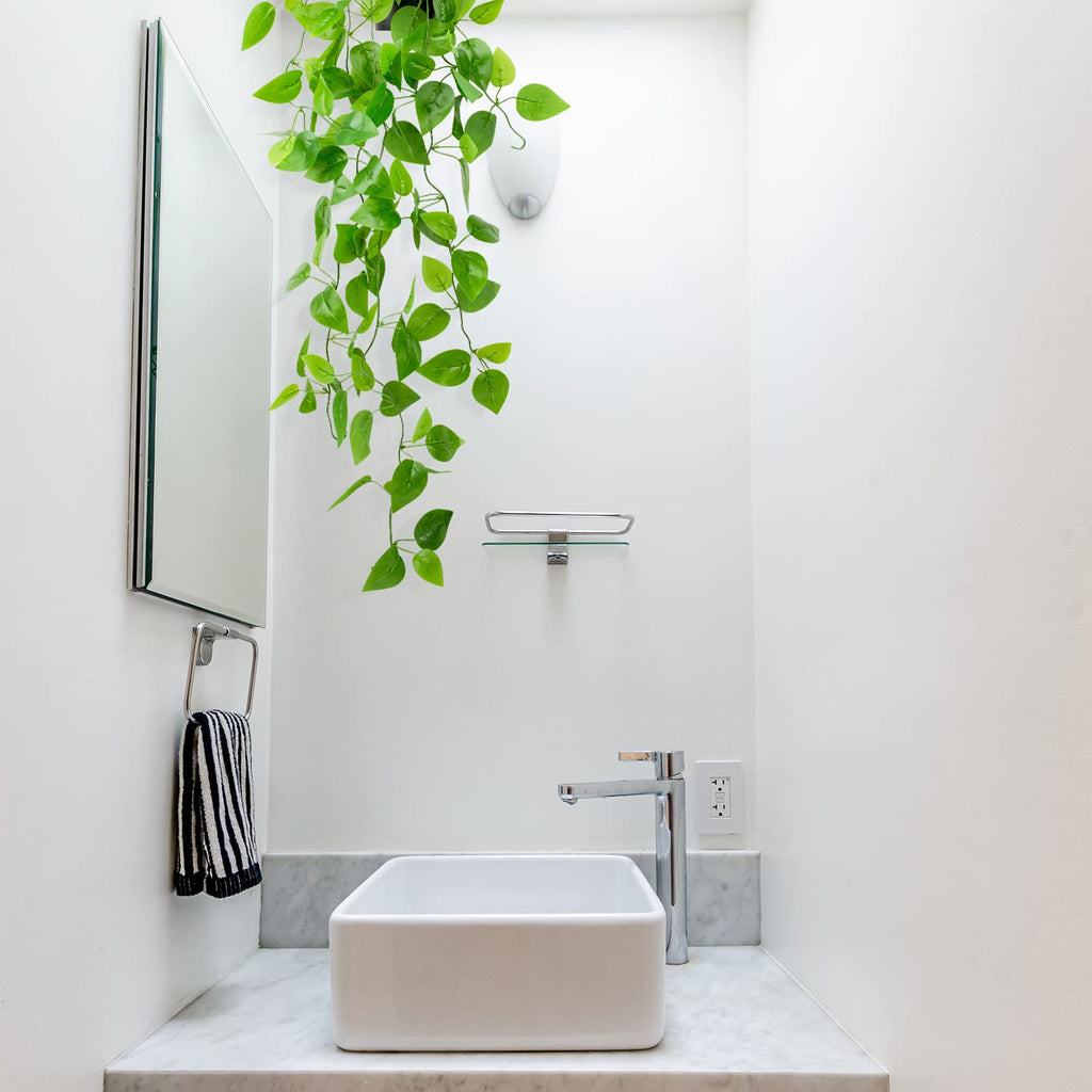 3 Pack Small Artificial Hanging Plants with Faux Ivy Vine and Hanging Pothos 39Inch Fake Plant Realistic Greenery for