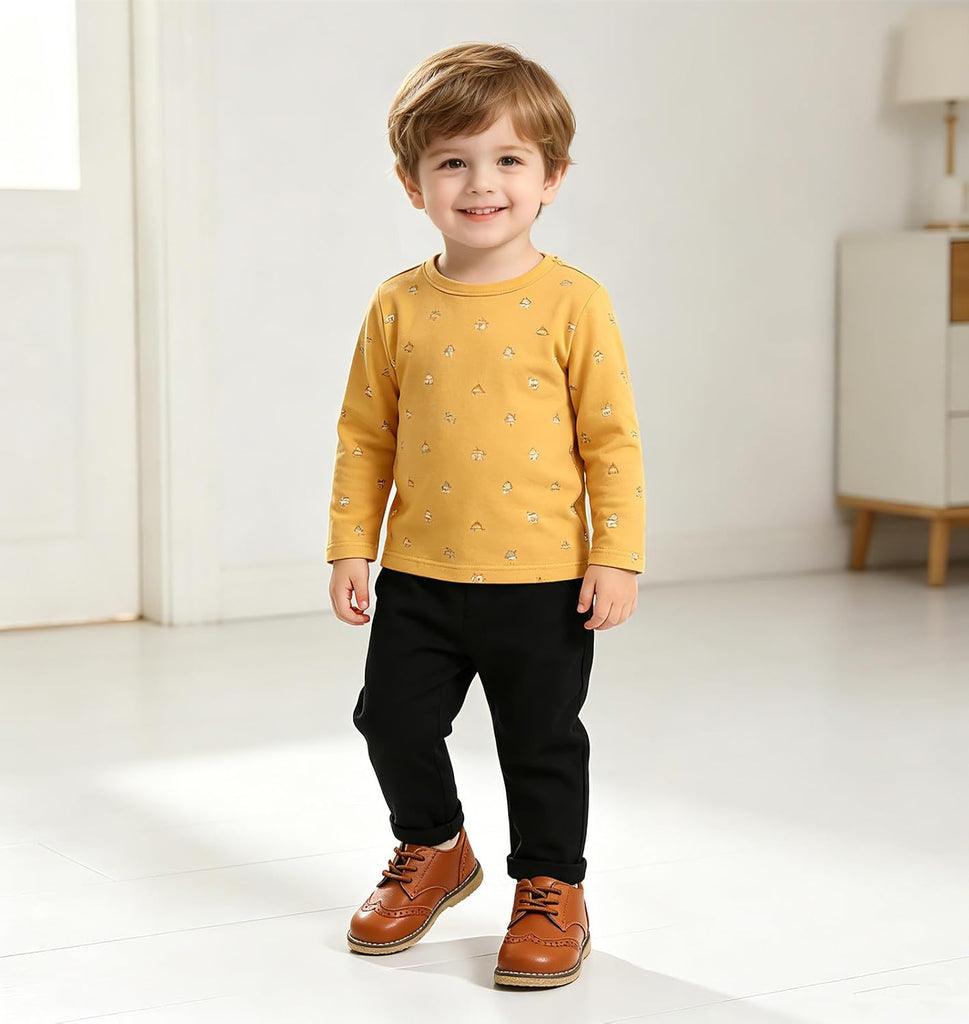 Toddler Boys Girls Dress Shoes Comfort Oxford Shoes Wedding Church Dress Shoes Lace Up School Uniform Loafer Flats