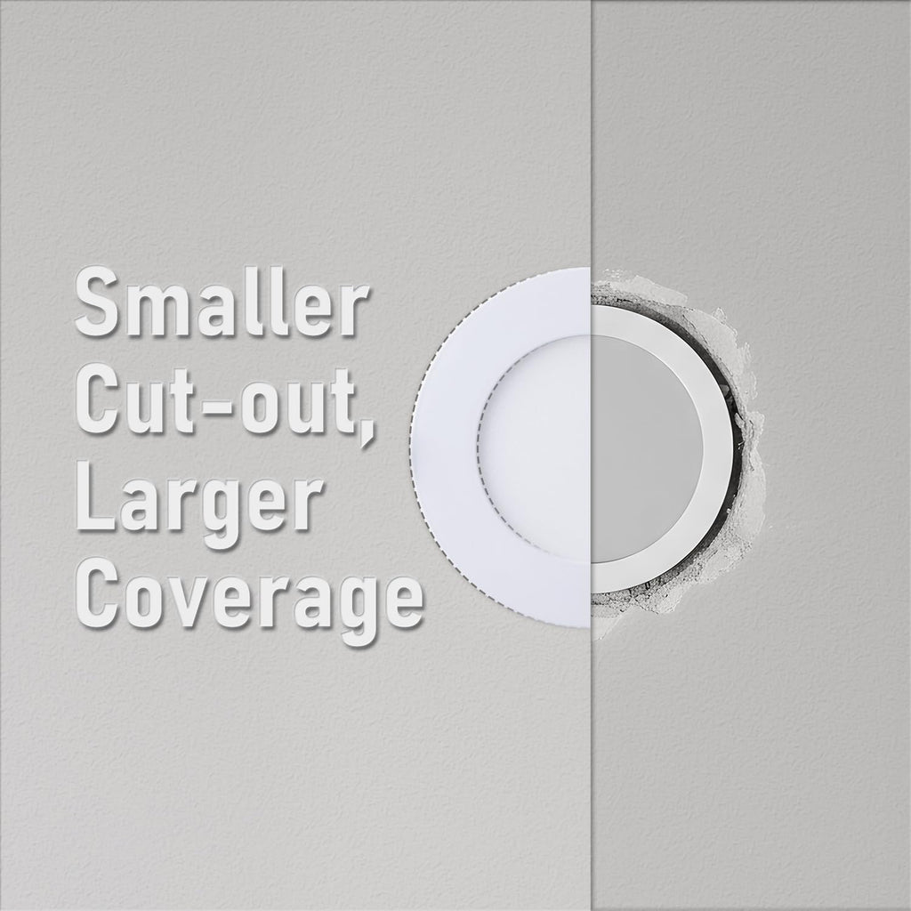 5CCT 4 Inch Ultra-Thin LED Recessed Light, CRI90 9W