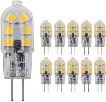 G4 LED Light Bulbs G4 Bi-Pin Base 1.5W (20W Halogen Bulb Equivalent) 12V Warm White 3000K LED Bulbs for Landscape