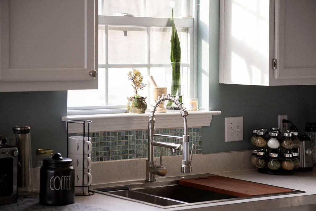 33x22 Inch Drop Sink, Single Bowl Workstation Handmade Farmhouse Topmount Stainless Steel Kitchen Sink with Dish