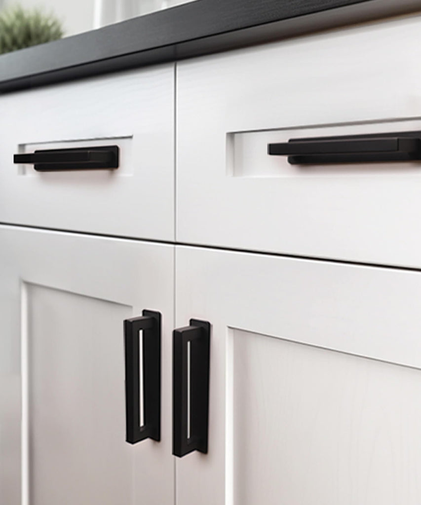 Adhesive Cabinet Handles, Matte Black, 4-3/4", 2-Pack