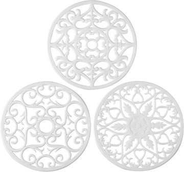 Silicone Trivet for Hot Dishes, Hot Pot and Pads - Protect Countertop from Hot Pot and Pans Coming Out from the Oven - Set of 3