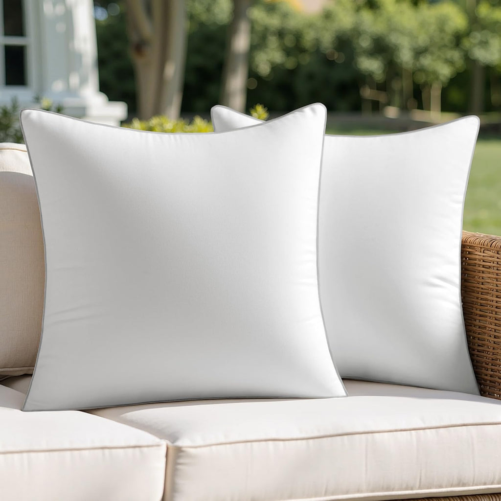 18x18 Outdoor Square Pillow Inserts Sofa Garden - Set of 2