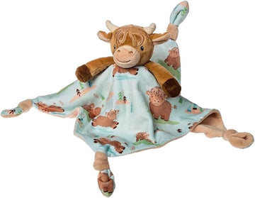Lovey Stuffed Animal Security Blanket Plush Soft Snuggle Toy, 13 x Inches, Hetty Highland Cow
