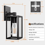 Outdoor Light Fixtures Wall Mount, Waterproof Front Porch Lights, Modern Exterior Lighting Fixtures with E26 Socket