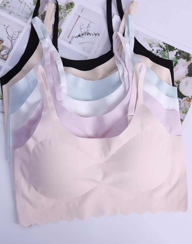 Teen Girls Training Bras Seamless Removable Padded Sports No Show