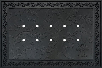 Outdoor Rubber Doormat Tray Floral Design