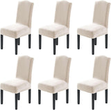 H.VERSAILTEX Dining Chair Covers Velvet Stretch Chair Covers for Dining Room Set of 6 Parson Chair Slipcovers Chair