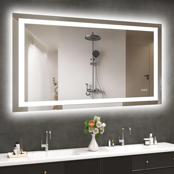 48"X32" LED Bathroom Mirror with Lights, UL Listed